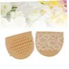 ORFOFE 2 Pair Ultra-Soft Lace Forefoot Cushions for High Heels Khaki Invisible Half Insoles Elastic Anti-Slip Pads to Ball of Foot and Protect Toes view 3