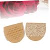 ORFOFE 2 Pair Ultra-Soft Lace Forefoot Cushions for High Heels Khaki Invisible Half Insoles Elastic Anti-Slip Pads to Ball of Foot and Protect Toes view 4
