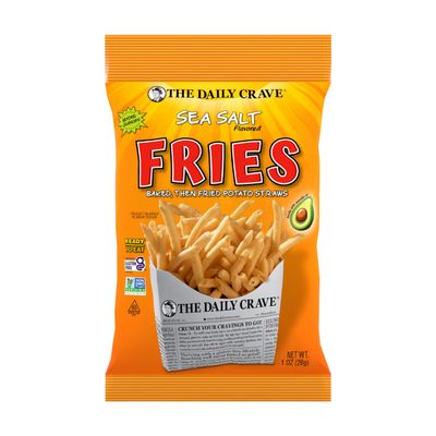 Crunchy Fries, Sea Salt, 1oz (Pack of 18) Made with Avocado Oil