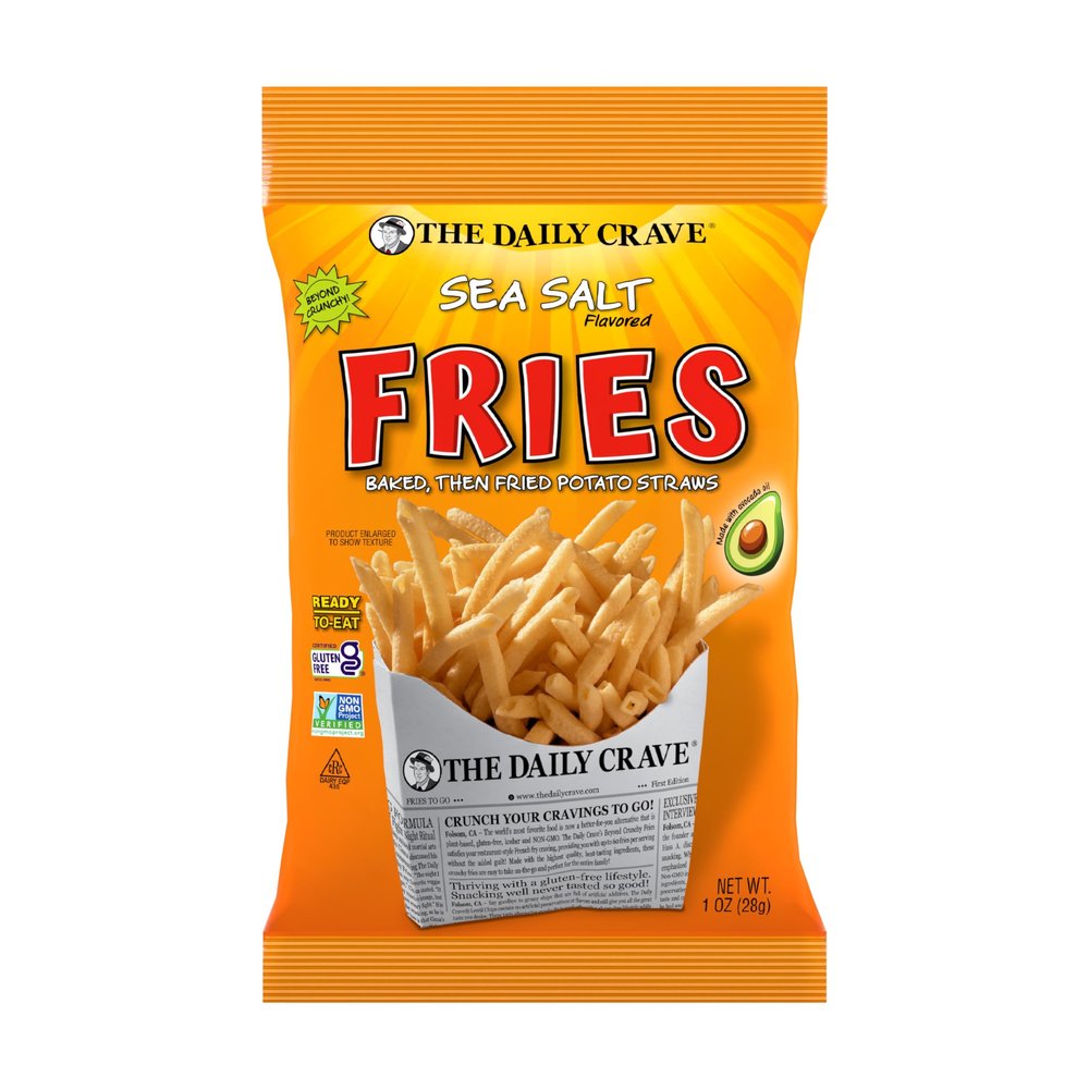 Crunchy Fries, Sea Salt, 1oz (Pack of 18) Made with Avocado Oil