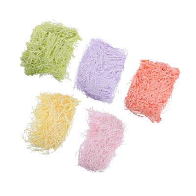 BCOATH Colored Raffia Paper Box Filling Material for Candy Boxes and Party Favor Bags Crinkle Cut Shredded Paper Shred Filler for Decorative Packaging and Practical Packing for Easter