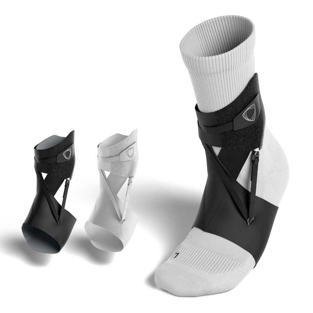 BetterGuards Lite Ankle Brace Lightweight Sports Ankle Support for Men & Women | Stabilizer for Comfort & Mobility | Breathable, Non-Compression Fit for Sports, Training & Recovery (Black, Large, Right)