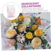 BCOATH Iridescent Rainbow Cellophane Wrapping Paper Yards Smooth Flower Wrapper for Bouquets DIY Crafts Holiday Party Decorations view 4
