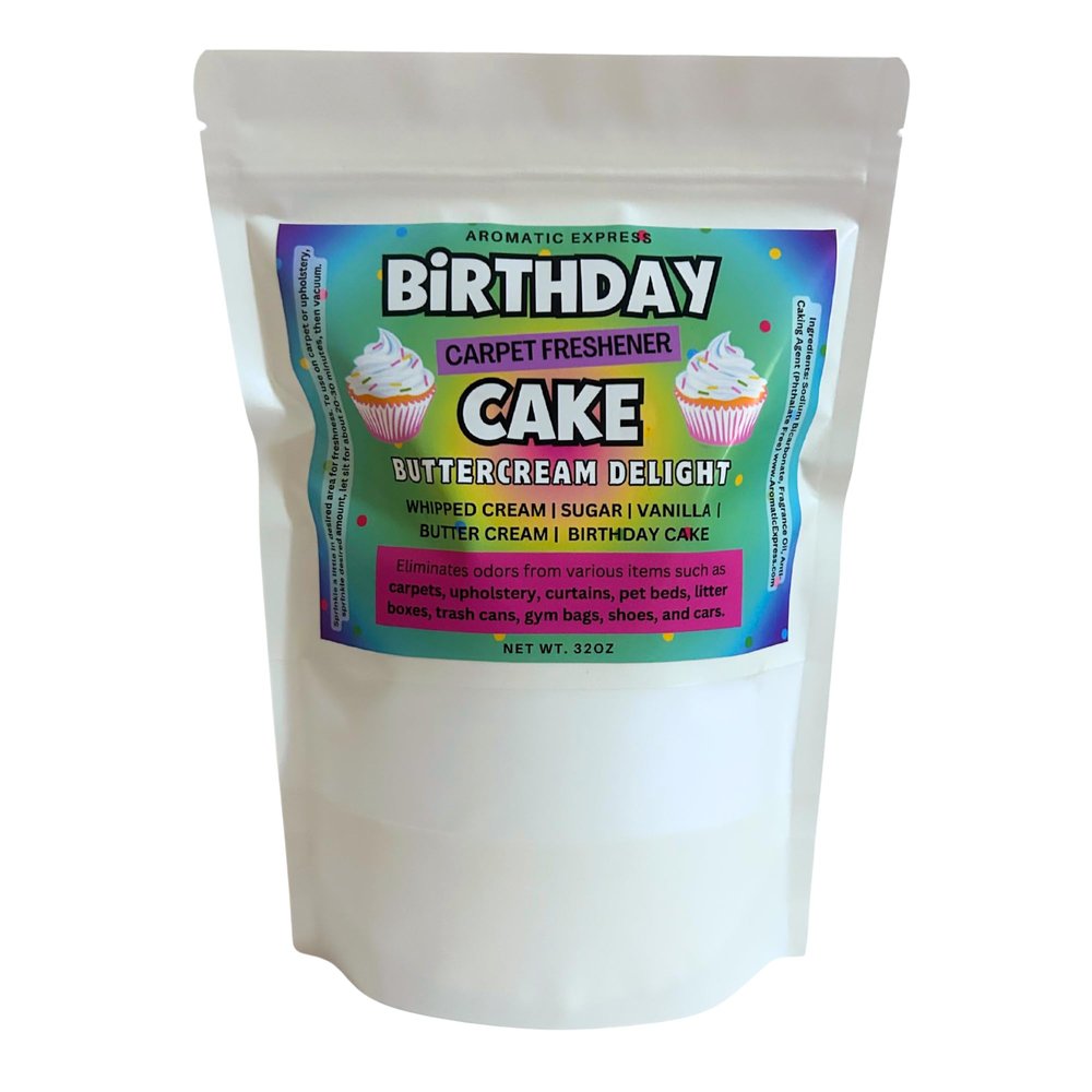 32oz Bag Birthday Cake Carpet Freshener | Odor Eliminator | Pet Odor Deodorizing Powder | Upholstery Odor Powder | Birthday Gift | New Home Gift