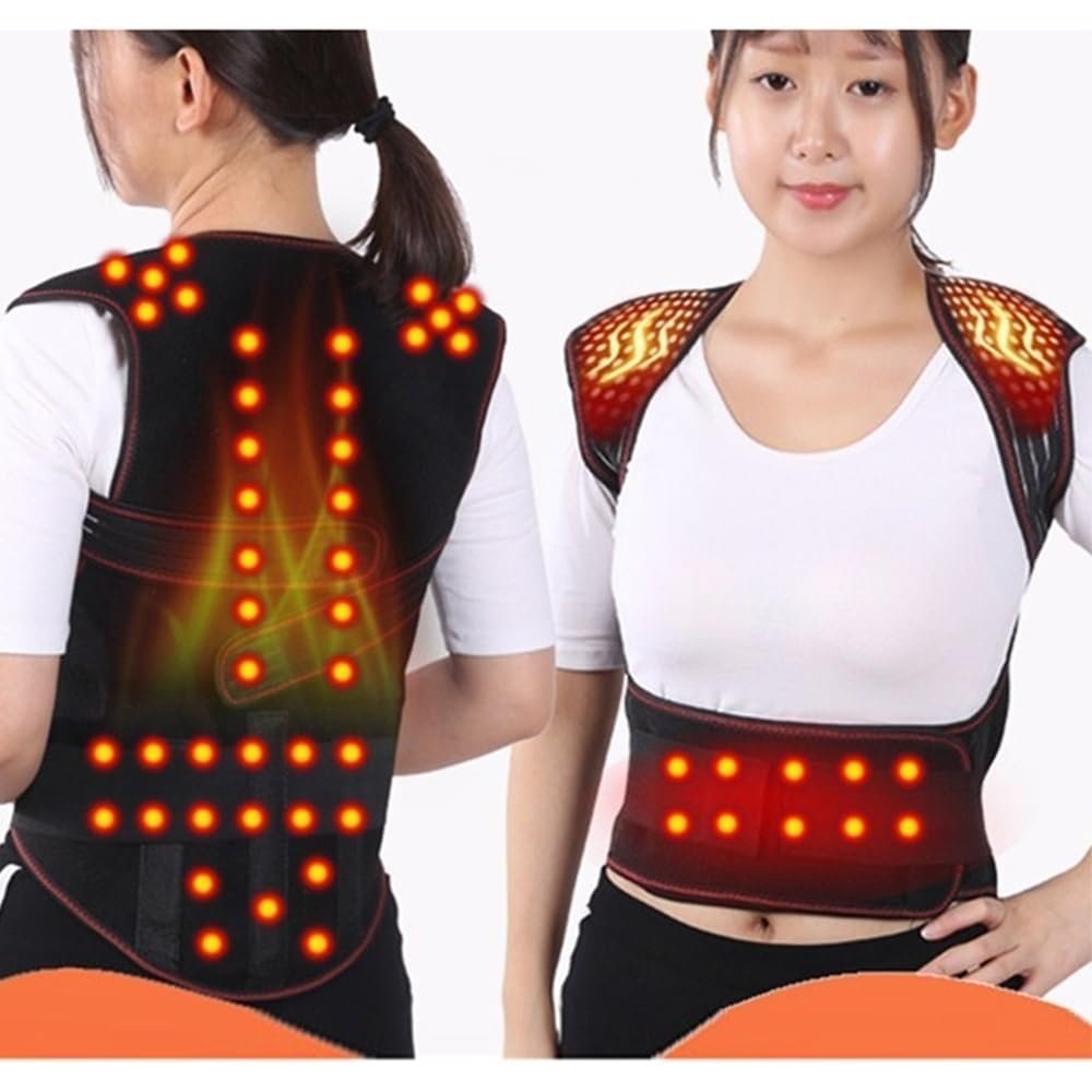 Lumbar Brace for Men Women, Lumbar Brace, Lumbar Brace for Back Pain, Self-Heating Waist Lumbar Cushion, Adjustable Support Waist Lumbar Protection Belt