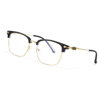 IGnaef Unisex Retro Blue Light Blocking Glasses Trendy Semi-Rimless Anti Eyestrain/UV400/Glare for Computer/Gaming IF1231