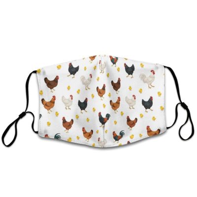 Reusable Face Scarfs Washable Adjustable Breathable Balaclava For Women Men Compatible with Cute Chicken