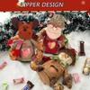 WRSFXV Christmas Gift Bags Zipper Design, Reusable 3D Candy Apple Bags, Adorable Decorative Small Gift Bag, Bulk Storage for Party Decor, Christmas Goody Bag for Festival and Holiday Gifts (3PCS-A) view 4