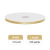 Simplegoal Double Face Gold Satin Ribbon 1/4 Inch X 100 Yards Polyester Gold Ribbons for Gift Wrapping Crafts Flower Bouquet Sewing Arts Wedding Party Decoration view 2