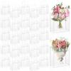 Gdotmely 50 Pack Clear Plastic Gift Bags, Transparent Gift Wrap Bags with Handles, Small Reusable Party Favor Bag for Birthday Party, Wedding, Shopping Retail, Christmas (5.9 x 6 x 2.7 Inch) view 1