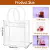 Gdotmely 50 Pack Clear Plastic Gift Bags, Transparent Gift Wrap Bags with Handles, Small Reusable Party Favor Bag for Birthday Party, Wedding, Shopping Retail, Christmas (5.9 x 6 x 2.7 Inch) view 2