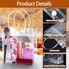 Gdotmely 50 Pack Clear Plastic Gift Bags, Transparent Gift Wrap Bags with Handles, Small Reusable Party Favor Bag for Birthday Party, Wedding, Shopping Retail, Christmas (5.9 x 6 x 2.7 Inch) view 3