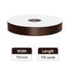 Simplegoal Double Face Brown Satin Ribbon 7/8 Inch X 100 Yards Polyester Brown Ribbons for Gift Wrapping Crafts Flower Bouquet Sewing Arts Wedding Party Decoration view 2