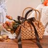 Simplegoal Double Face Brown Satin Ribbon 7/8 Inch X 100 Yards Polyester Brown Ribbons for Gift Wrapping Crafts Flower Bouquet Sewing Arts Wedding Party Decoration view 4