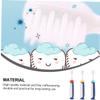 HAKIDZEL 3pcs Cartoon Soft Bristle Toothbrushes for Boys and Ages Deep Cleaning Small Handle Dental Care with Gentle Gum Protection Mixed Blue Yellow Red Colors view 4