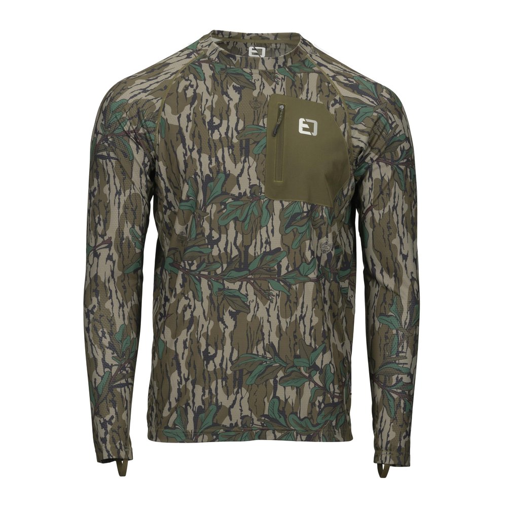 ELEMENT OUTDOORS ADAPTi Lightweight Insectashield Performance Hunting Long Sleeve Shirt, Greenleaf, Large Tall