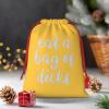Eat A Bag of Dicks Christmas Gift Bags, Santa Wrapping Bags, Xmas Presents Bag With Drawstring, Holiday Party Favors Birthday & Christmas Gift (Large Medium Small) view 3