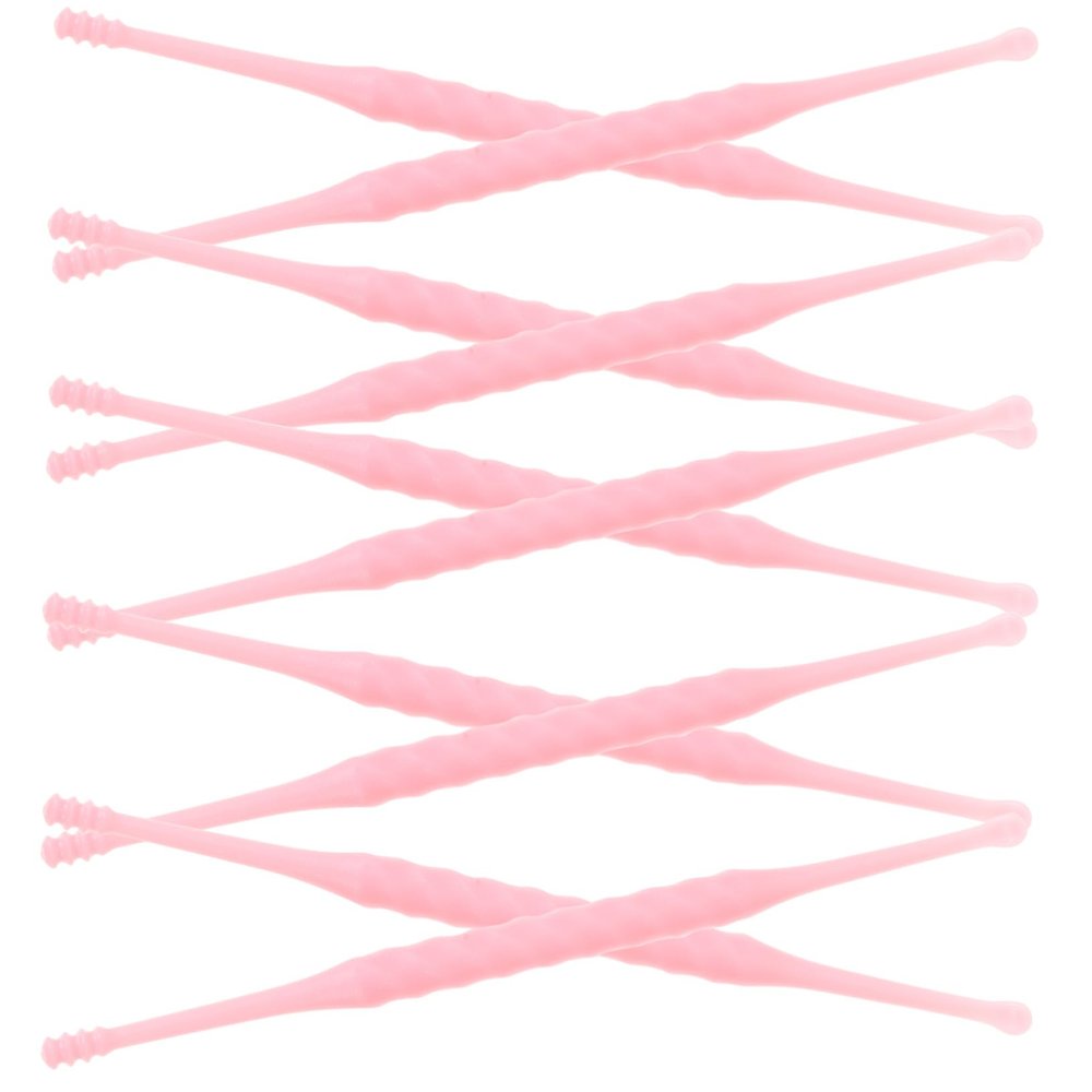 BCOATH 12Pcs Plastic Ear Wax Pickers Double-Ended Smooth Scoop Remover Cleaner Tools for Safe Ear Hygiene Adults and Portable Design Random Color