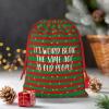 Weird Being The Same Age As Old People Christmas Gift Bags, Santa Wrapping Bags, Xmas Presents Bag With Drawstring, Holiday Party Favors Birthday & Christmas Gift (Large Medium Small) view 3