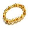 100% Natural Gold Rutilated Quartz Crystal Wealthy 9mm Round Beads Women Men Bracelet view 1