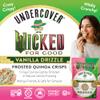 Undercover Snacks Wicked Frosted Vanilla Quinoa Crisps, 3 oz, Pack of 7 - Gluten Free Crisped Quinoa Snacks with Pink & Green Frosting - Crispy, School-Safe Treats for Kids and Adults, Made in USA view 2