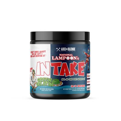 Axe & Sledge Intake All-in-One Pre-Workout | 300mg Caffeine | L-Citrulline, Beta Alanine, Betaine for Performance & Focus | Pre-Workout for Men & Women | 20/40 Servings, Green Gelatin