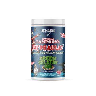 Axe & Sledge Hydraulic Stim-Free Pre-Workout Powder for Men & Women | Performance, Stamina, Focus, Pumps | L-Citrulline, Beta Alanine, Creatine, Caffeine-Free, Green Gelatin