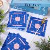 JarThenaAMCS 50 Pcs Mahjong Cocktail Napkin Disposable Paper Napkin Blue Pink Drink Beverage Napkins for Casual Gatherings Game Nights Home Party Table Supplies Decor view 4