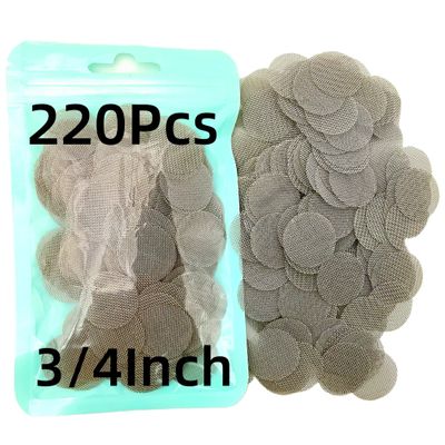 220 PCS 3/4 Inch Stainless Steel Pipe Screens, 0.75 Inch Metal Pipe Screen