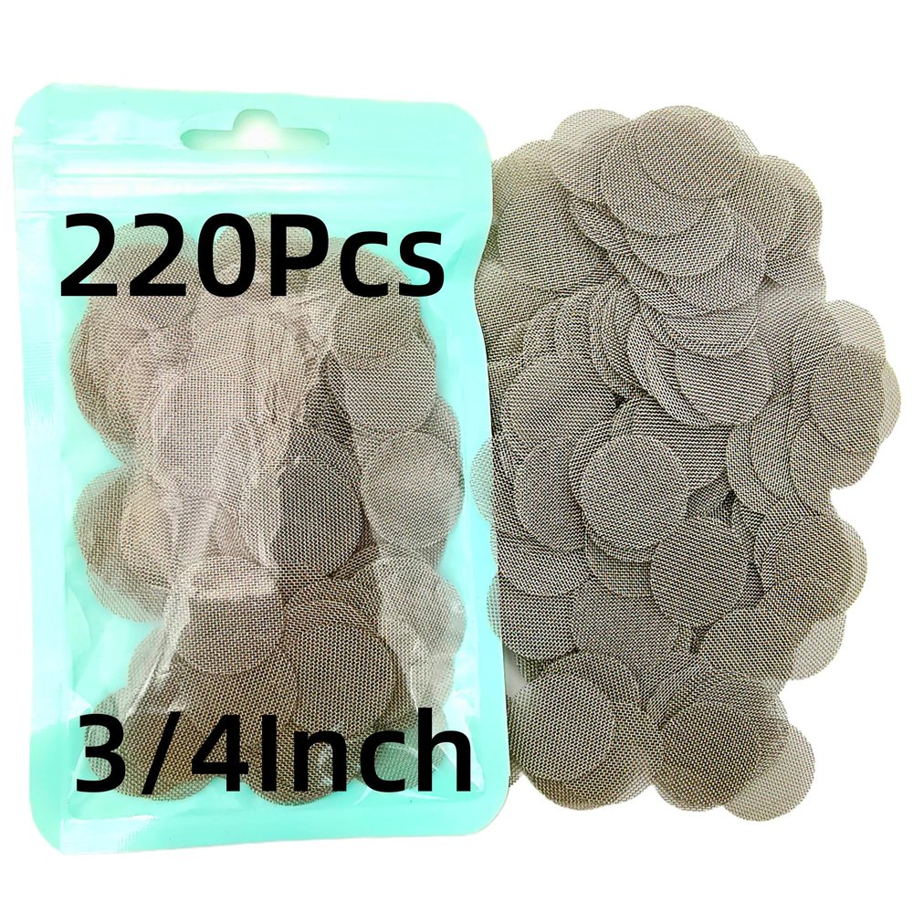220 PCS 3/4 Inch Stainless Steel Pipe Screens, 0.75 Inch Metal Pipe Screen