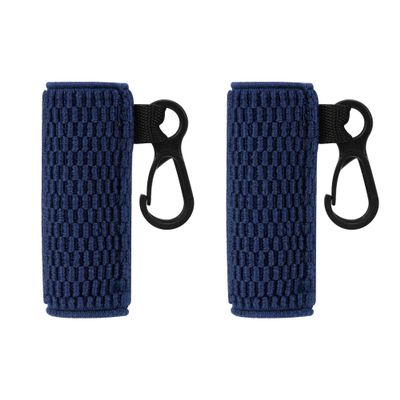 Linkidea 2 Pack Knitted Stretch Protective Sleeve with Lanyard, Soft Pocket Cover for 1" Diameter Slim Mini Devices, Portable Storage Sock for Stylus, Lip Balm (Navy Blue)