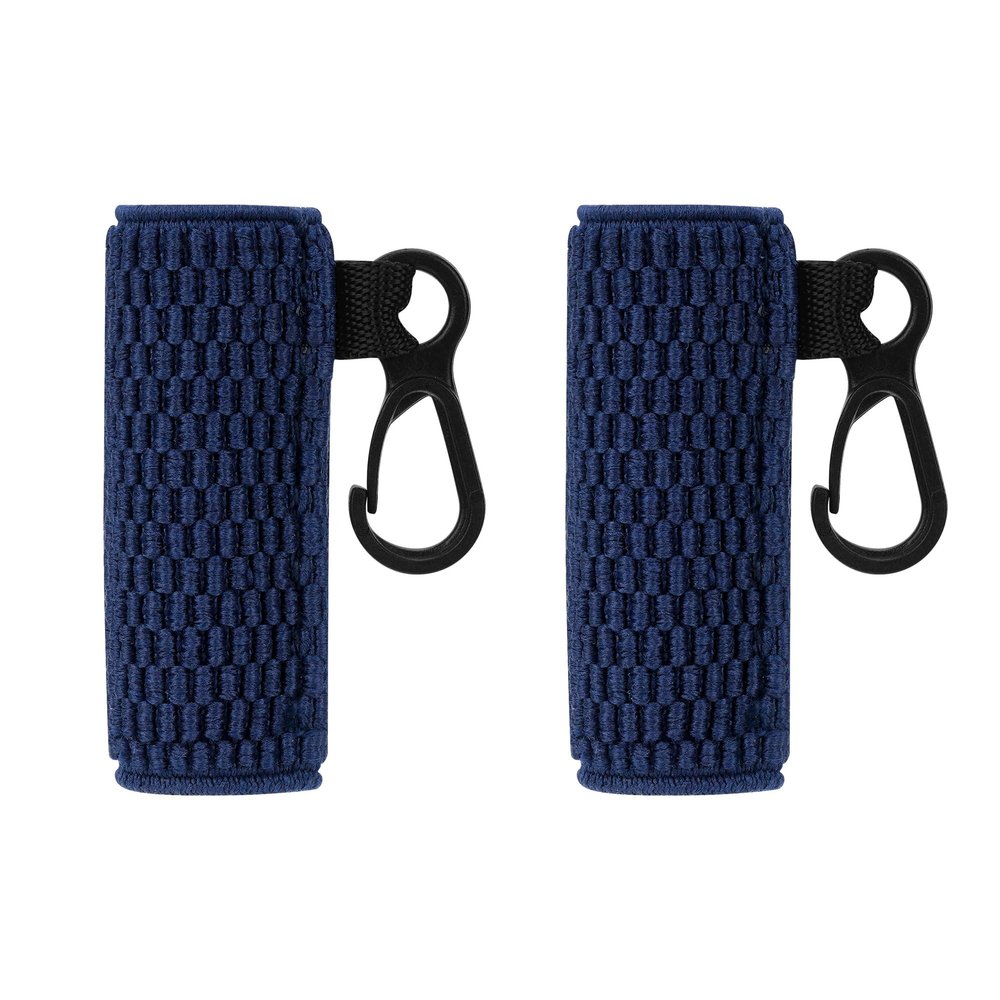 Linkidea 2 Pack Knitted Stretch Protective Sleeve with Lanyard, Soft Pocket Cover for 1" Diameter Slim Mini Devices, Portable Storage Sock for Stylus, Lip Balm (Navy Blue)
