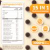 15 in 1 Mushroom Complex Gummies & Ashwagandha Gummies 3000 mg - Lions Mane, Reishi, Turkey Tail & More | Mushroom Supplement for Cognitive Function, Focus & Memory | Raspberry Gummies| Sugar-Free view 4