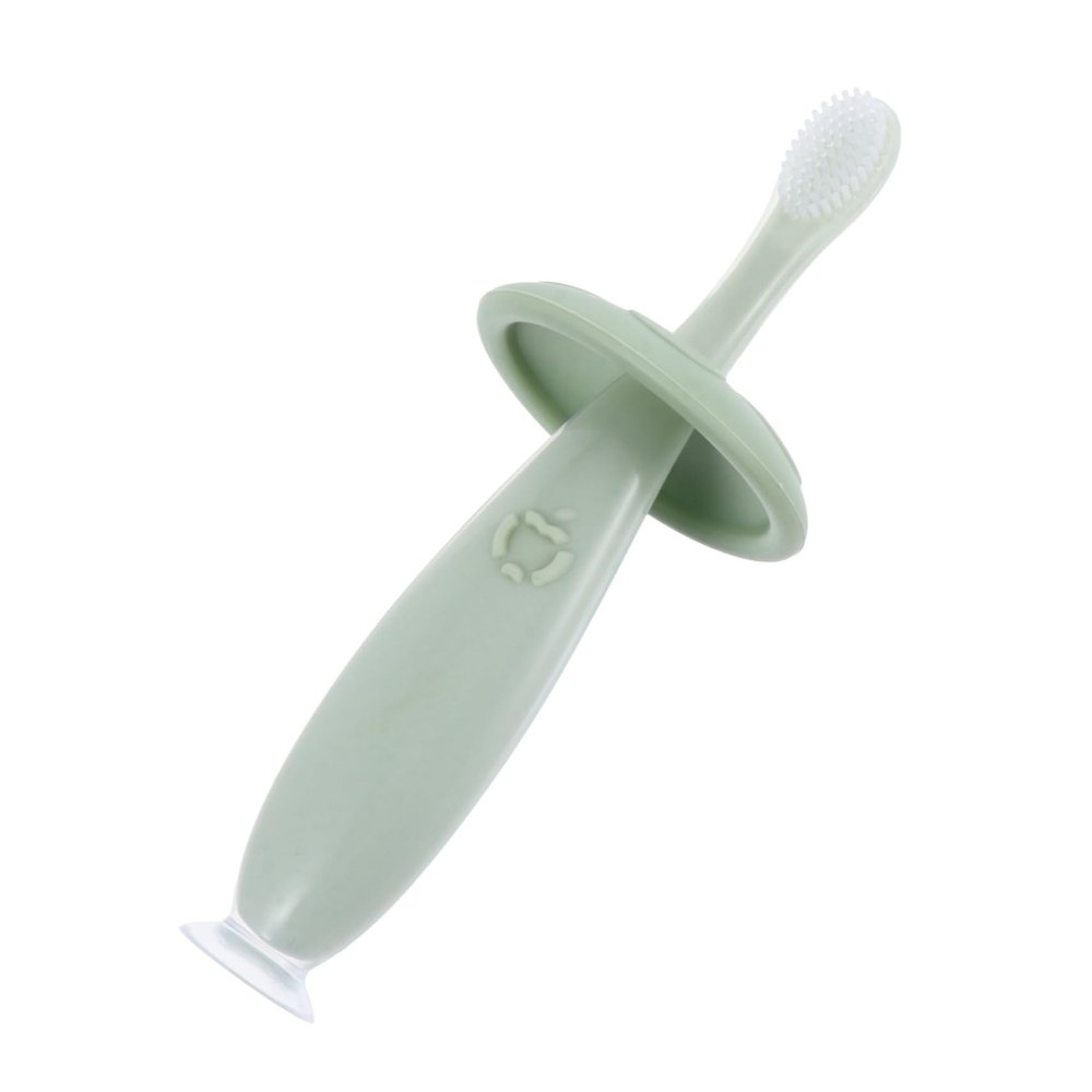 HOLIDYOYO Silicone Toothbrush for Soft Bristles Small Brush Head Non-Slip Handle Oral Care Teeth Cleaning Portable Green