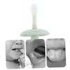 HOLIDYOYO Silicone Toothbrush for Soft Bristles Small Brush Head Non-Slip Handle Oral Care Teeth Cleaning Portable Green view 3