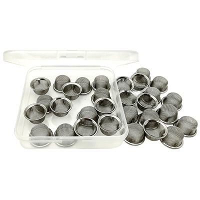 15pcs 0.5 Inch Pipe Screens Premium Diameter 1/2 Inch Mesh Bowl Stainless Steel Metal Pipe Screens