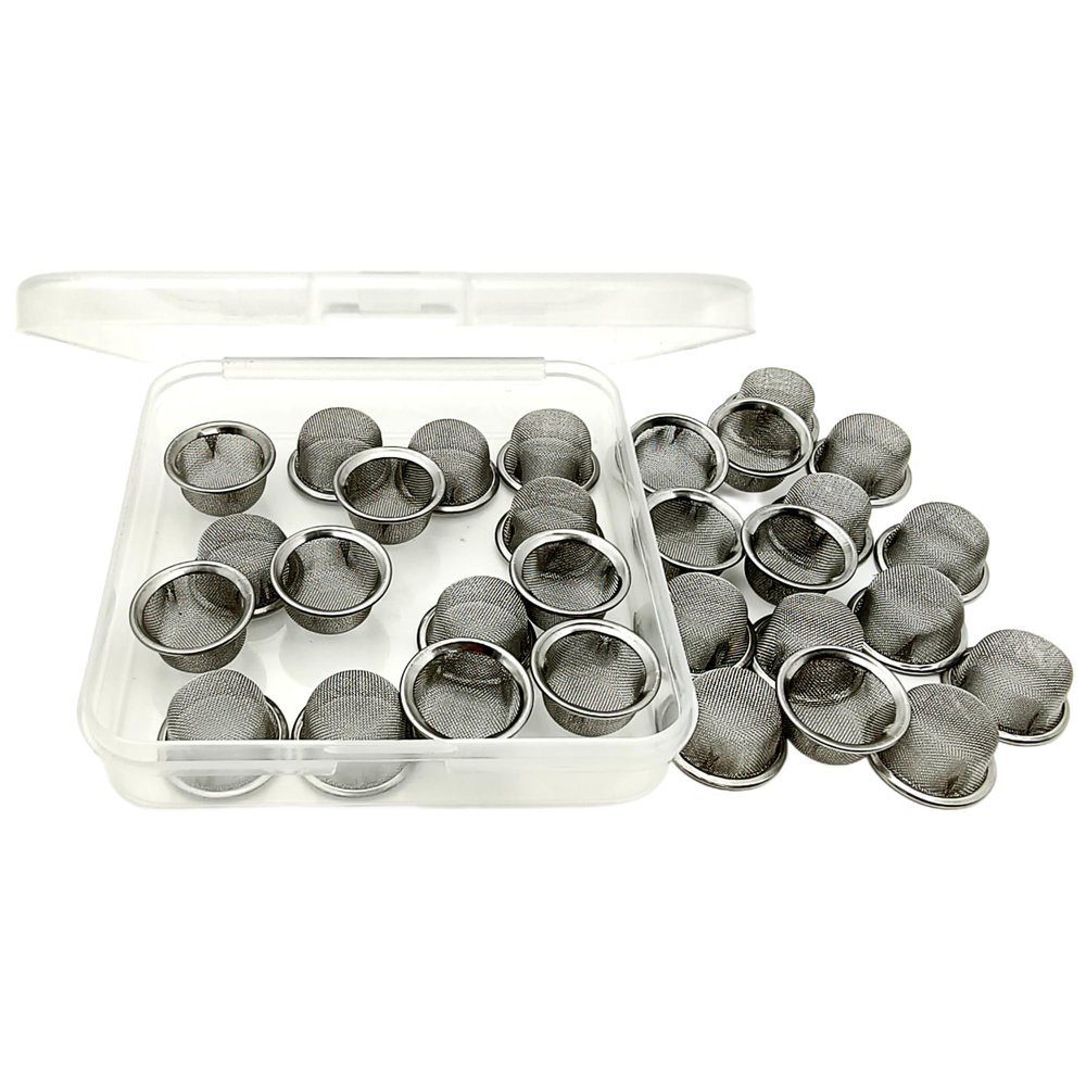 15pcs 0.5 Inch Pipe Screens Premium Diameter 1/2 Inch Mesh Bowl Stainless Steel Metal Pipe Screens