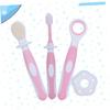 Anneome Training Toothbrush Kit with Ultrafine Soft Bristles for Oral Hygiene Food Grade Silicone Double-Sided Brush for Effective Teeth Cleaning and Gum Massage Non-Slip Grip Pink view 4