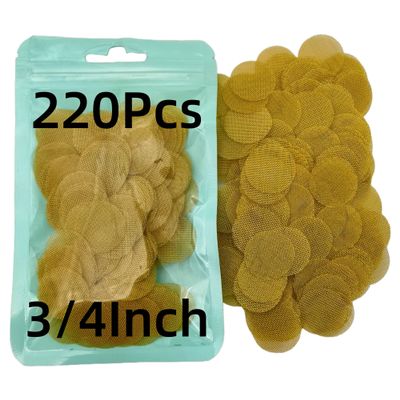 220 pcs 3/4 Inch Brass Pipe Screens,19.05mm(0.75in) Metal Pipe Filter Screen