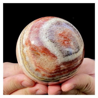 1pcs 510-600g Pork Stone Ball, Quartz Crystal Red Ball,