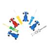 COOLHIYA 4 Sets Suction Cup Toothbrush with Manual Teeth Cleaning Brush for Washable Cartoon Style Easy Grip for Early Oral Care and Self-Brushing Development