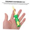 COOLHIYA 4 Sets Suction Cup Toothbrush with Manual Teeth Cleaning Brush for Washable Cartoon Style Easy Grip for Early Oral Care and Self-Brushing Development view 3