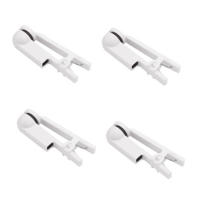 TIENFOKOTA 4 PCS Ear Clips Single-Sided Soft Silicone 2mm Plug (White)