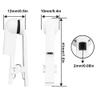 TIENFOKOTA 4 PCS Ear Clips Single-Sided Soft Silicone 2mm Plug (White) view 2