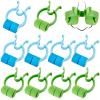 Fabbay 8 Pcs Stop Nosebleeds Clip Nose Bleed Stopper Nasal Clip for Adult Emergency Accident, Blue and Green view 1