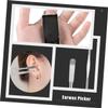 CONGARTENO 2Sets Stainless Steel Ear Picks Double-Headed Spiral and Massage Spoon Ear Wax Remover Tool for Adults Portable Lightweight Earwax Cleaning Kit with Personal Care Design view 3