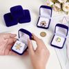 AHANDMAKER 6 Pack Velvet Pin Display Case Single Badge Box Brooch Box for Collector Wedding Christmas Collector Gifts Home Office Decor, Blue 2.28x2.09x1.38in view 3