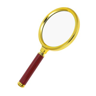 PLAFOPE Vintage Handheld Magnifier with Faux Rosewood Handle HD Magnification Large Lens for Reading Repairs Crafting Multipurpose Tool for Seniors and Hobbyists