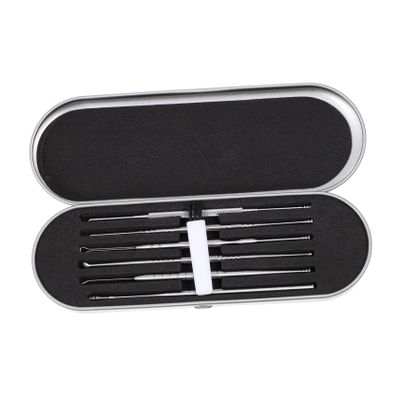BCOATH Portable Earwax Removal Scoops Stainless Steel Ear Cleaning Tools with Smooth Rounded Tips for Safe Comfortable Ear Canal Cleaning and Dry Oily Wax Removal