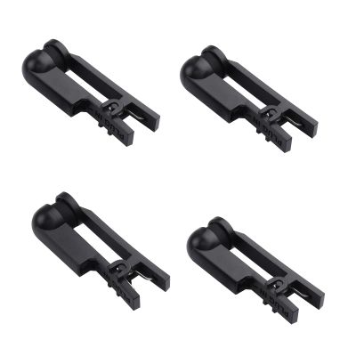 TIENFOKOTA 4 PCS Ear Clips Single-Sided Soft Silicone 2mm Plug (Black)